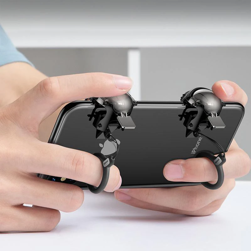  Pubg Controller Baseus for iPhone XR L1 R1 Gaming Trigger Pubg Mobile Gamepads Fire Button Smart Ph