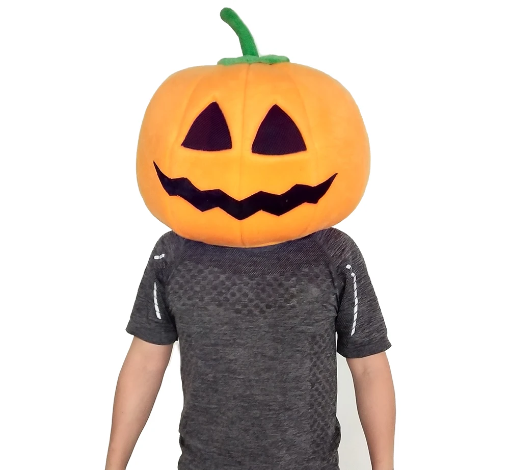 

Plush Pumpkin Head Mask Mascot Costume Halloween Party Dress