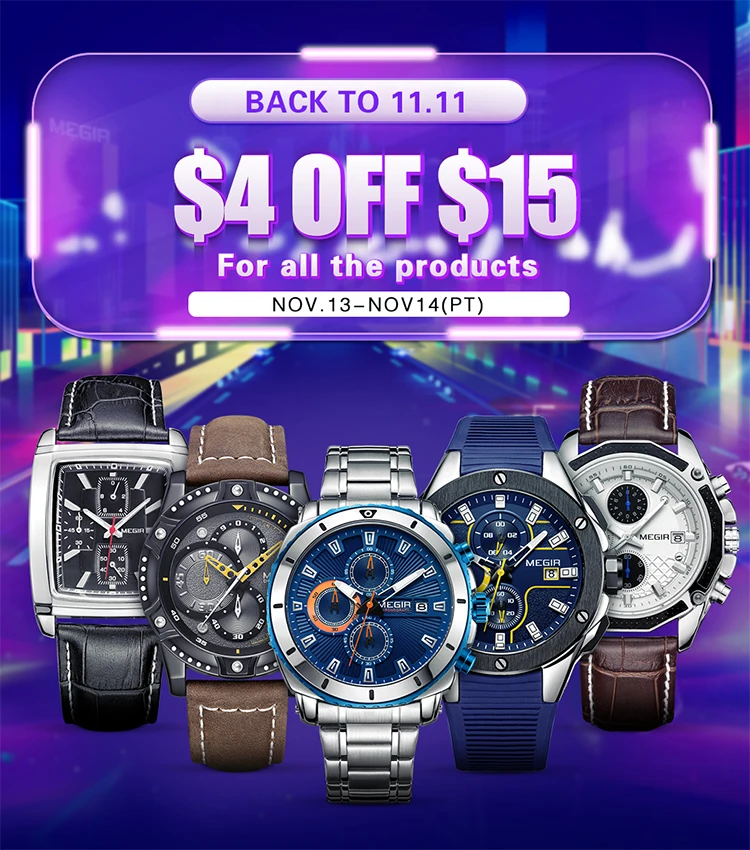 Najtaniej MEGIR wojskowy zegarek sportowy mężczyźni Top marka luksusowe skórzane armii zegarki kwarcowe zegar mężczyźni kreatywny chronograf Relogio Masculino
