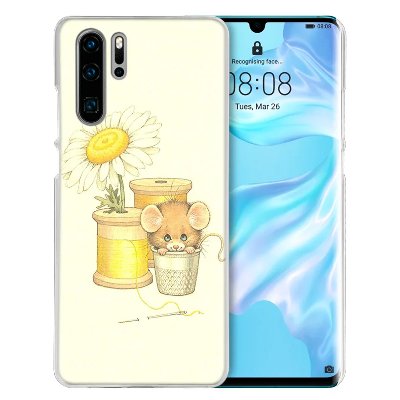 Жесткий чехол для huawei P30 P20 P10 mate 30 20 10 Nova 5 5i Pro Lite P Smart Z Plus милая крыса с животными
