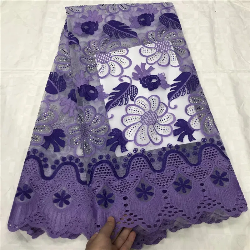

Latest African Milk Silk Applique Lace Fabric High Quality French Mesh Lace Fabric With Stones Milk Silk For Nigerian Dress 14L8