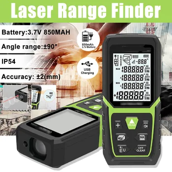 

Professinoal 50m 100m 120m Laser Rangefinder Digital Laser Distance Meter USB Powered Laser Range Finder Tape Distance Measurer