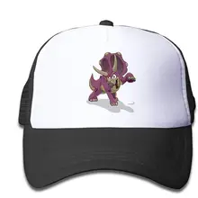 Сетчатая Бейсболка Snapback Hat милый розовый динозавр для мальчиков и девочек Регулируемый, черный, один размер