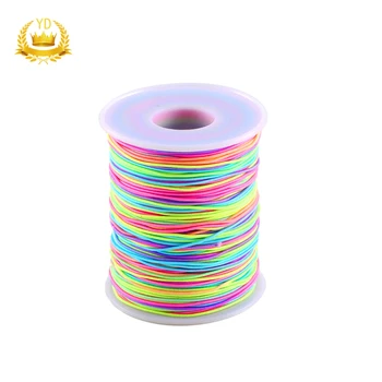 

100M Beading Elastic Rainbow Coloured Thread Fabric Cord Crystal String Cord Hair DIY Jewelry Making Bracelet Rubber Band YDHS