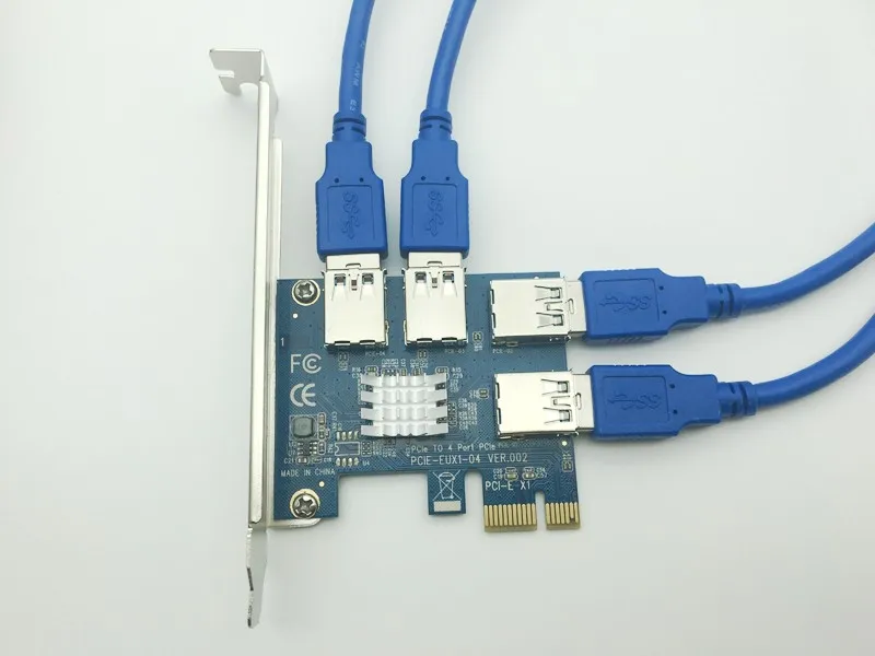 USB 3.0 PCI E Райзер карта Express 16X адаптер 60 см SATA 15 6 контактов Кабель питания Шнур для