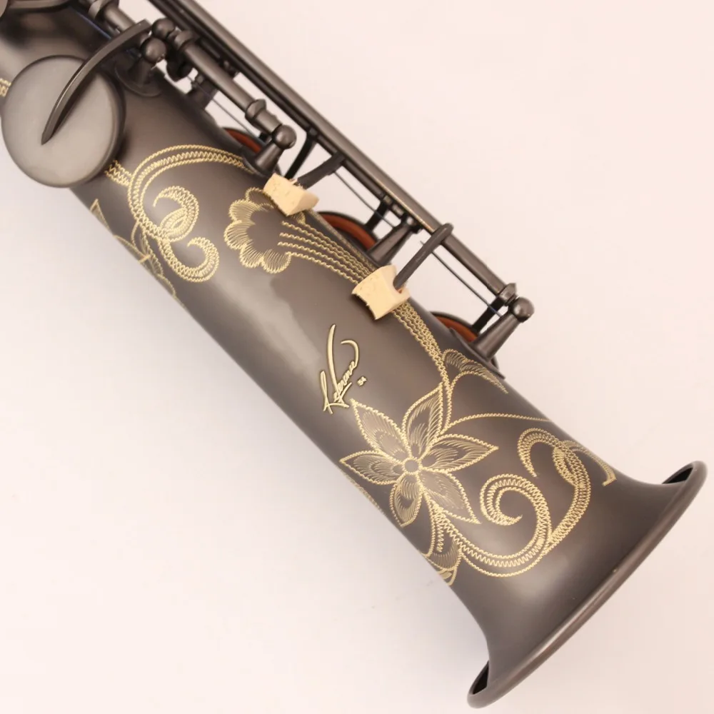 Музыкальный Fancier-клуб сопрано саксофон Ссылка 54 черный лак b-плоский сопрано Sax R54 с Чехол мундштук трости шеи