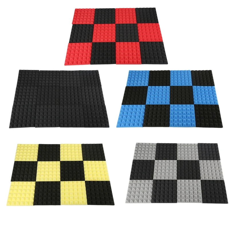 Charcoal Acoustic Foam Tiles Soundproofing Panels Studio Sound Padding 2 X 10 Inch | Спорт и развлечения