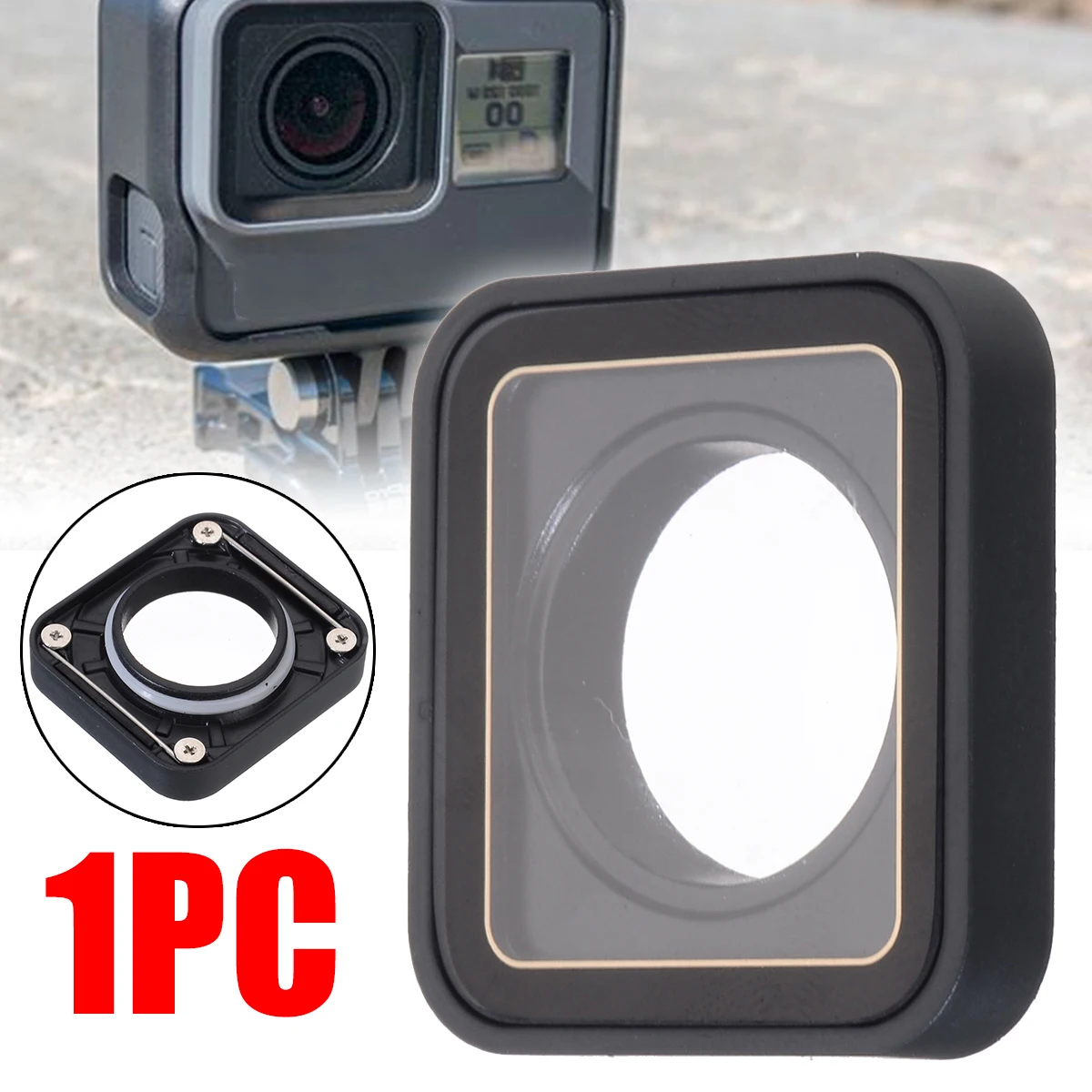 

Mayitr 1PC Camera Protective Lens Cover Replacement UV Lens Part Aluminum Alloy + Glass For GoPro Hero 5 6 7 Black