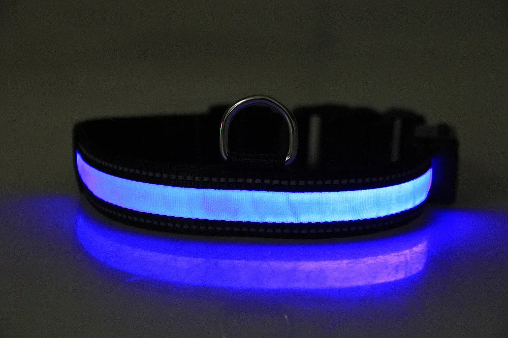 Светодиодный ошейник с солнечным освещением USB Перезаряжаемый нейлоновый разноцветный ошейник с мишкой светящееся ожерелье n товары для домашних животных