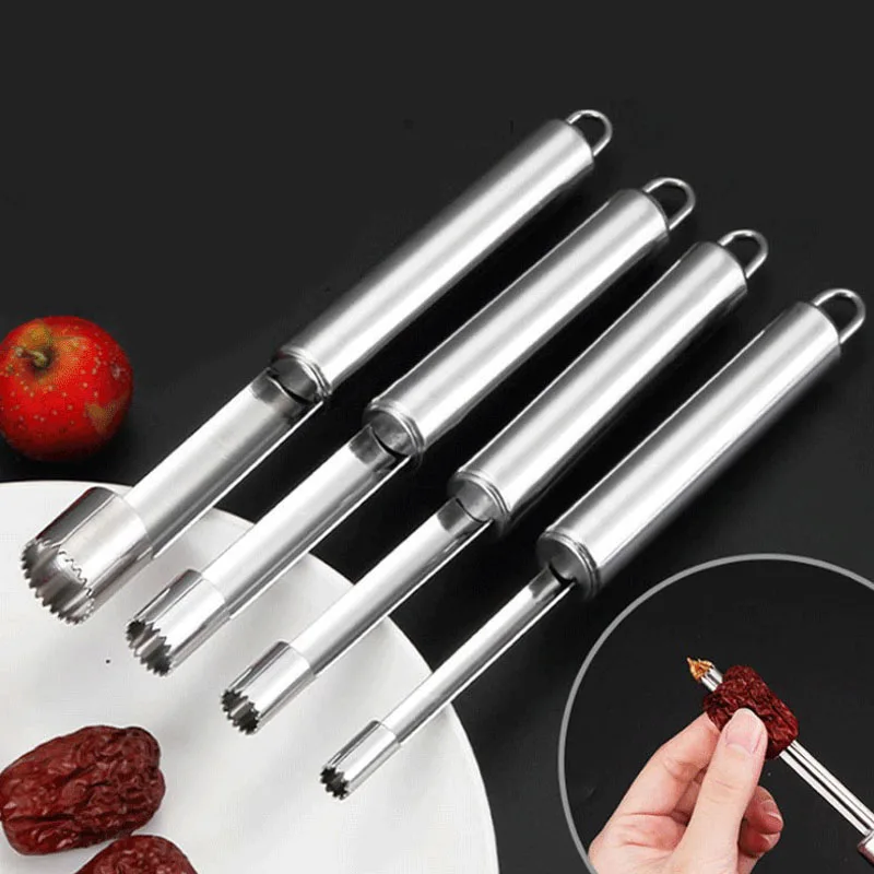 4PCS-Set-Stainless-Steel-Fruit-Corer-Red-Dates-Apple-Pear-Corer-Fruit ...
