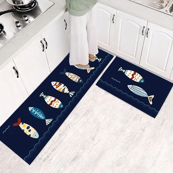 

Foyer Water Absorbing Washable Kitchen Mat Rubber Backing Dining Room Home Bathroom Non Slip Hotel Porch Doormat Multifunction