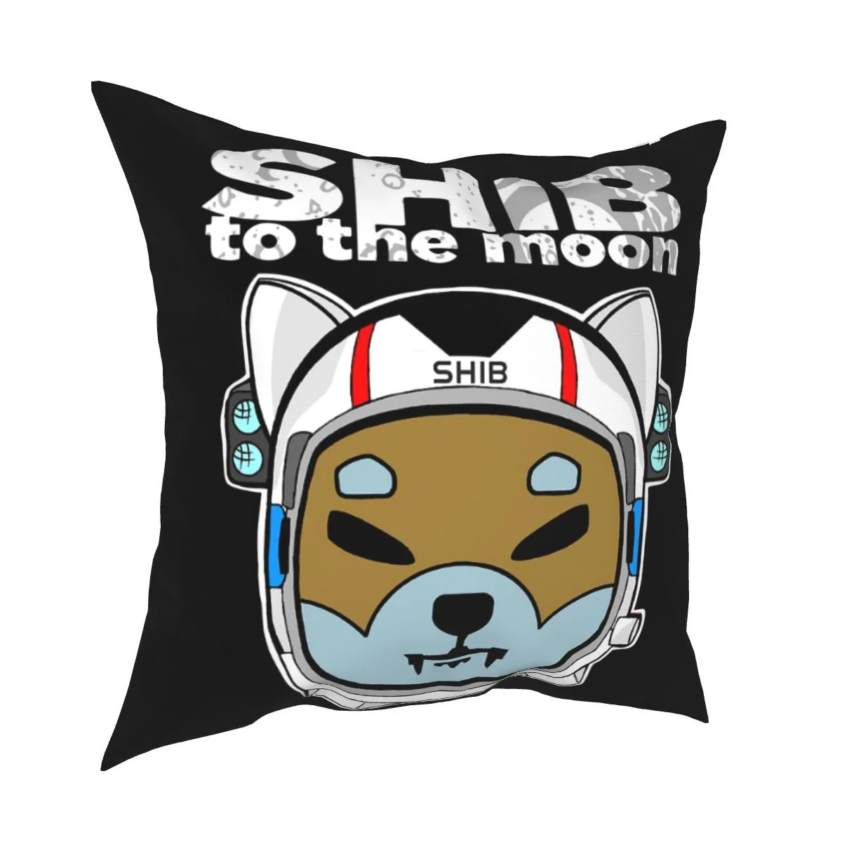 Тканевый чехол для подушки с принтом монет Dogecoin Shib To The Moon Shiba Inu квадратный