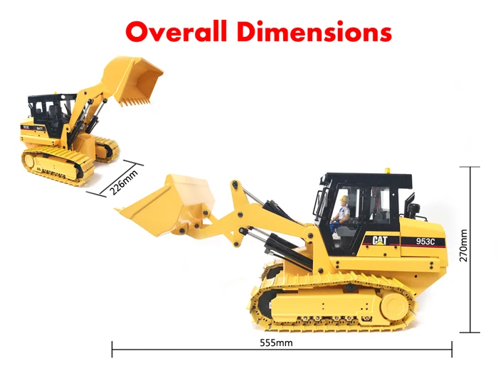 Новинка 1/14 CAT 953 Carter полностью Металлическая гусеничная цепь Модель Погрузчика Гидравлическая Ручная работа бесщеточная ходьба