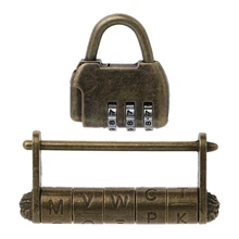 Aliexpress - Antique Vintage Combination Password Padlocks Decor Locks for Jewelry Wooden Box