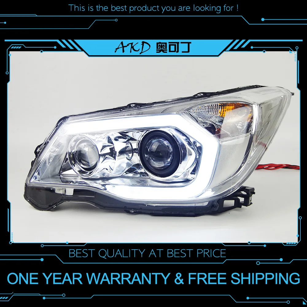 AKD тюнинг автомобильных фар для Subaru Forester 2013 светодиодные фары DRL ходовые огни Bi Xenon