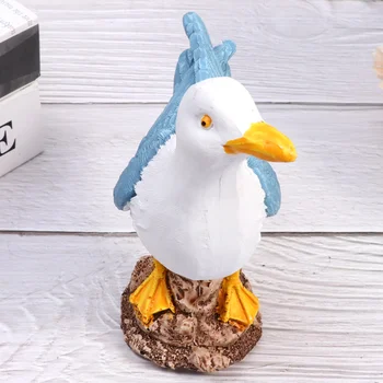 

1pc Resin Desktop Sculpture Creative Simple Fashion Seagull Desktop Adornment Seagull Ornament Bird Decoration for Home