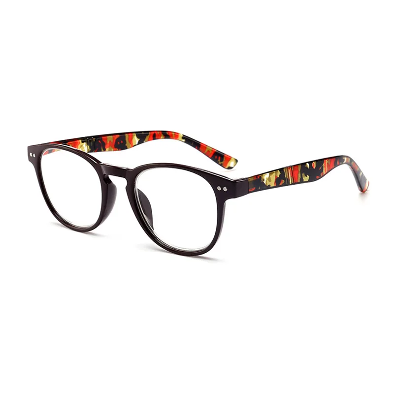 RBENN модные очки для чтения Для женщин Для мужчин цветочный дужки на пружине пресбиопические очки для чтения с диоптриями+ 1,25 1,75 2,75 5,0 6,0 - Цвет оправы: Purplish Red