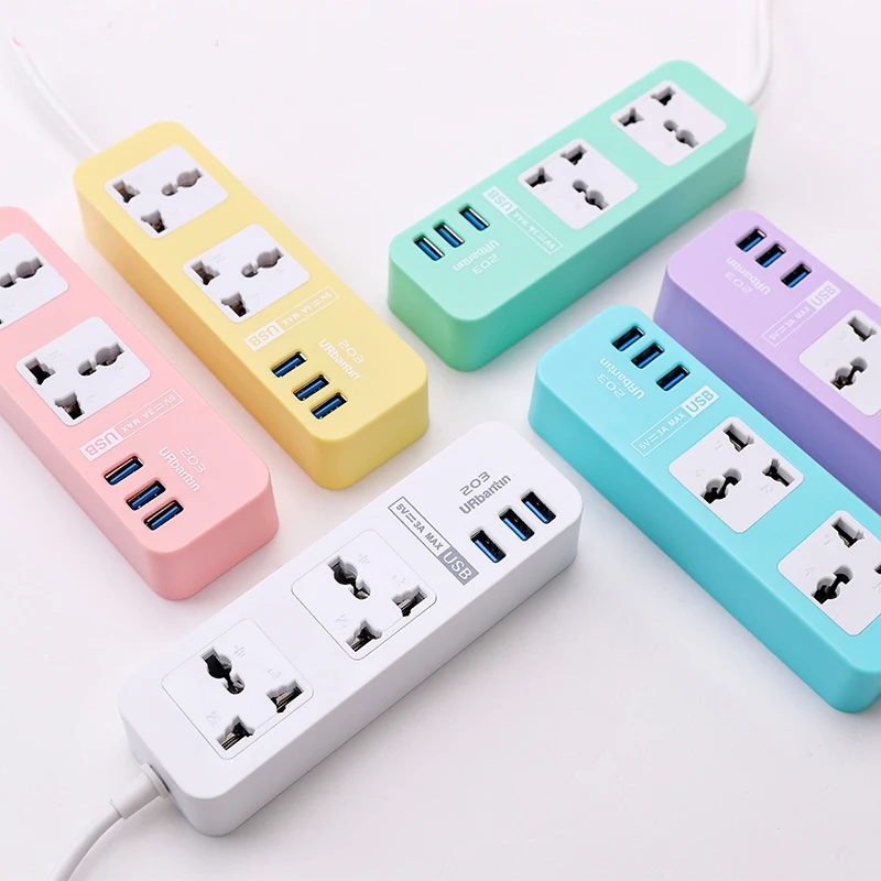 Зарядное устройство USB Smart plug quick charge USB Универсальная Розетка с адаптером EU UK AU US