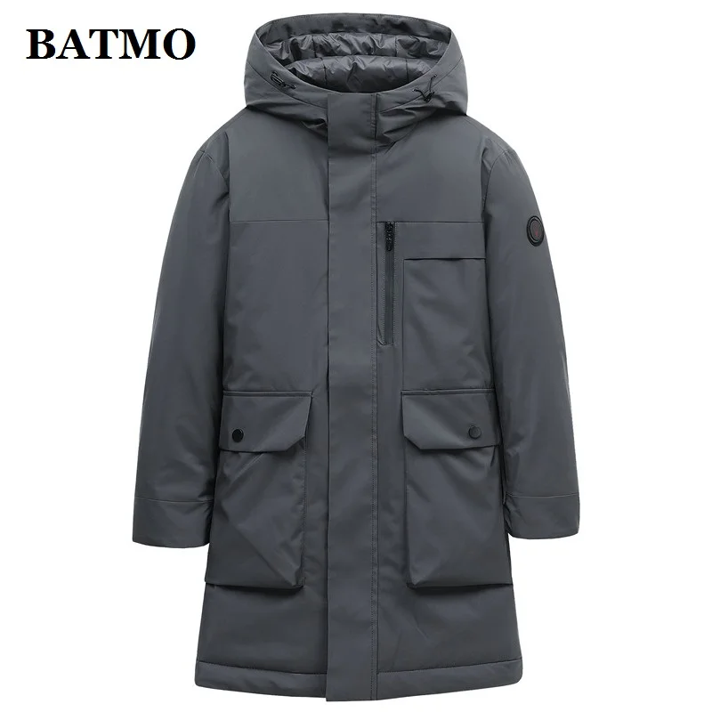 

BATMO 2019 new arrival winter 90% white duck down hooded jackets men,men's down coat,plus-size M-4XL 9719