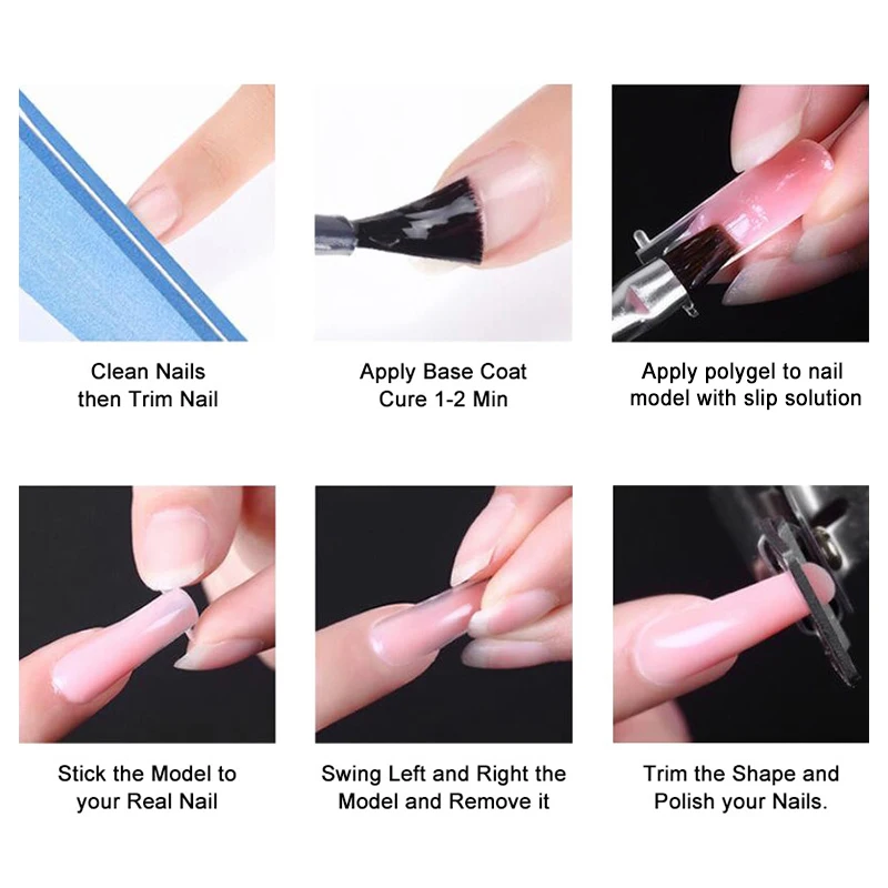 MIZHSE 15g Color Poly Gel Fast Building Finger Extension UV Hard Gel Nail PolishTop Base Coat 5