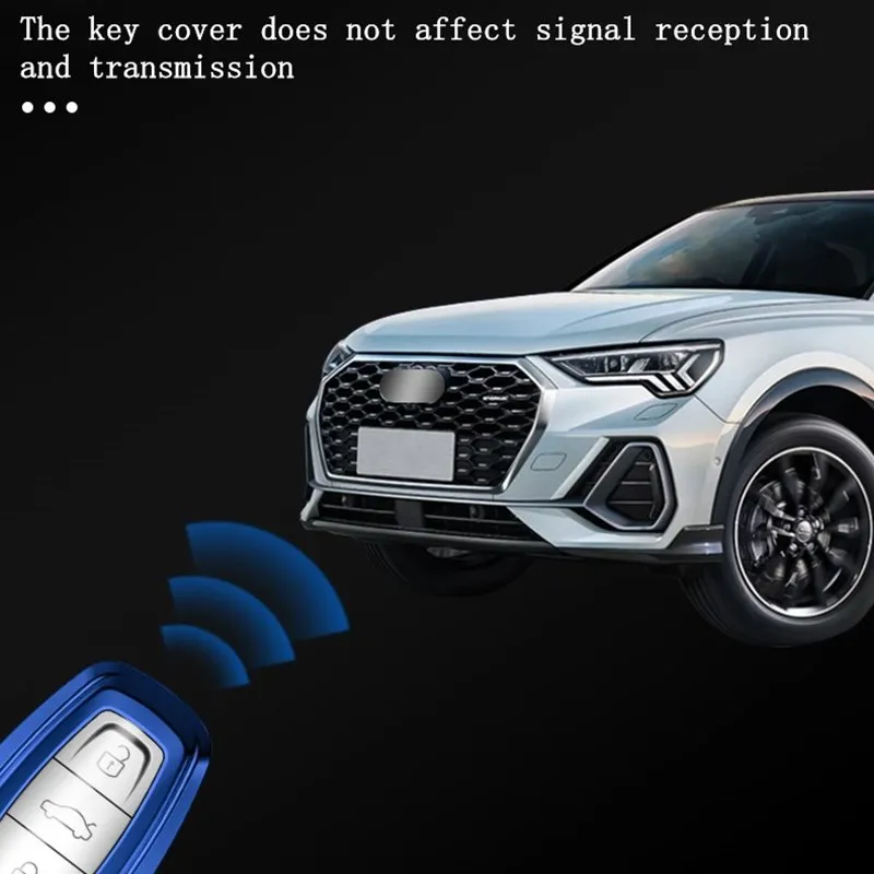 Чехол для автомобильного ключа Audi A6L A7 A8 Q8 E tron C8 D5 2019 2020 чехол защитный аксессуар