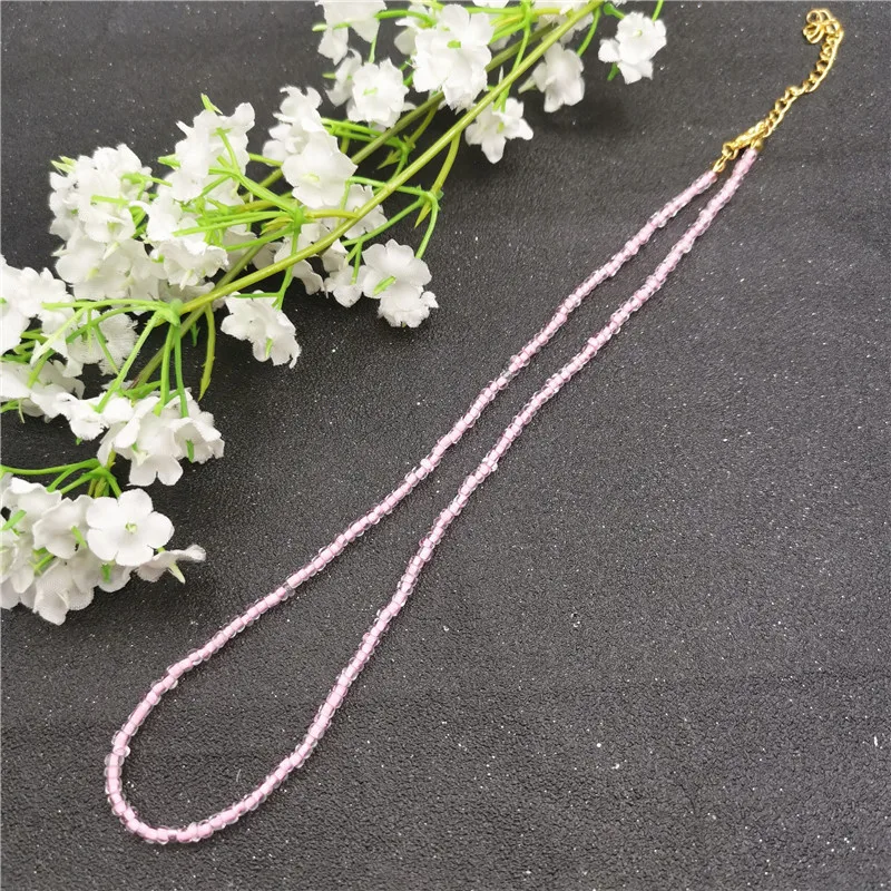 JCYMONG New Design 3MM Beads 17 Style 40CM Necklace For Women Fashion Gold Color Link Chian Long Necklace Choker Necklace