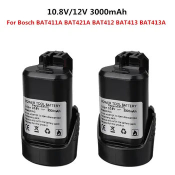 

3000mAh10.8V -12V Li-ion BAT411 Rechargeable Battery for BOSCH BAT412A BAT413A D-70745GOP 2607336013 2607336014 PS20-2 PS40-2