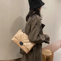 Youth Ladies Simple Versatile Bag Fashion Large Capacity Shoulder Handbag Women Solid Leather Crossbody Chain Bags 4