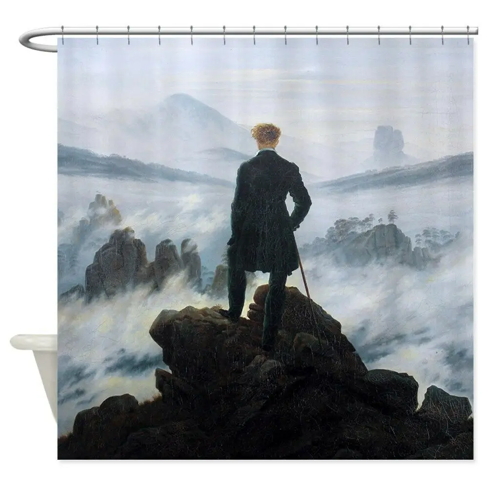 Уникальная занавеска для душа Caspar David Friedrich Wanderer | Дом и сад