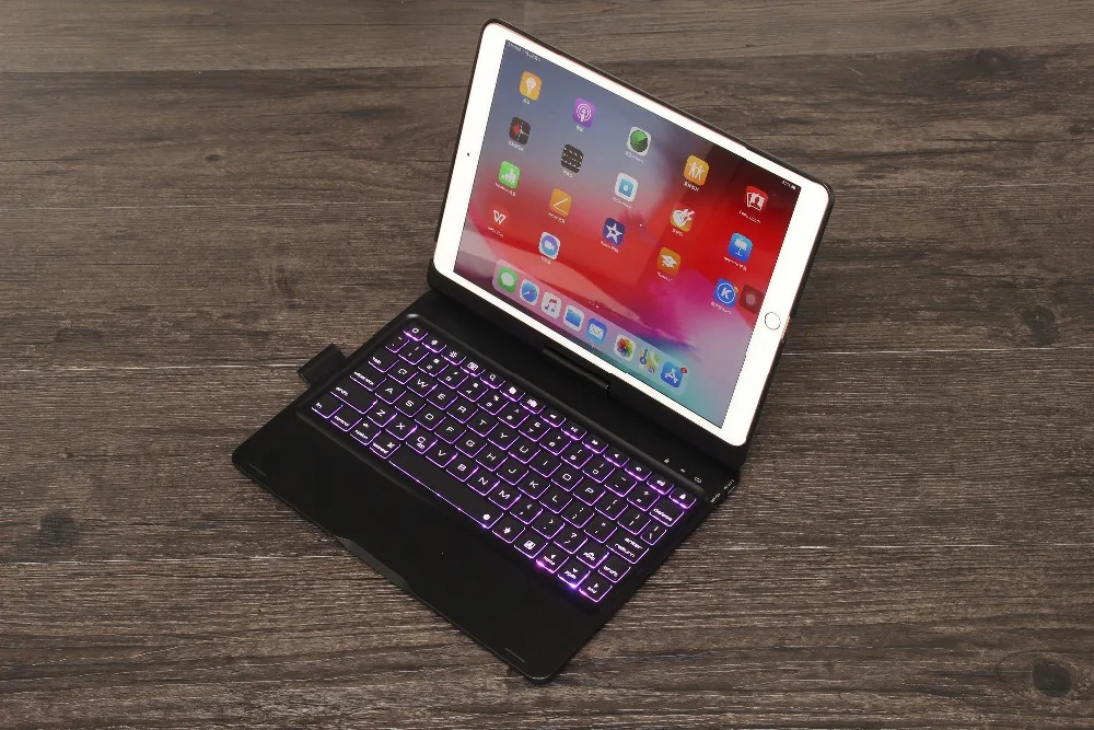 For Ipad 10 2 Keyboard Case 360 Rotatable Backlit Keyboard For Apple Ipad 10 2 19 7th Generation Case Cover With Pencil Holder Tablets E Books Case Aliexpress