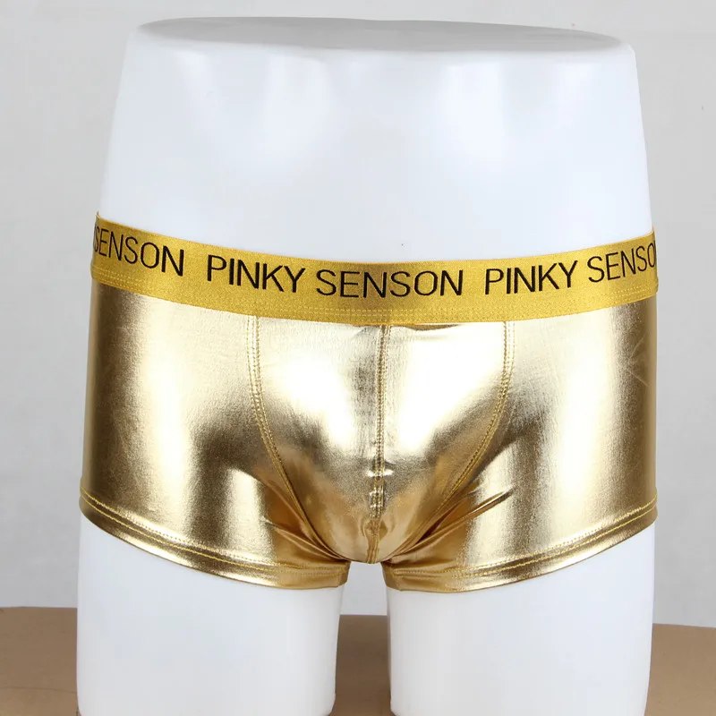 PINKY SENSON мужская одежда новая мода имитация кожи Bielizna Сексуальная Bokserki Мужская s нижнее белье мужские боксеры PS511