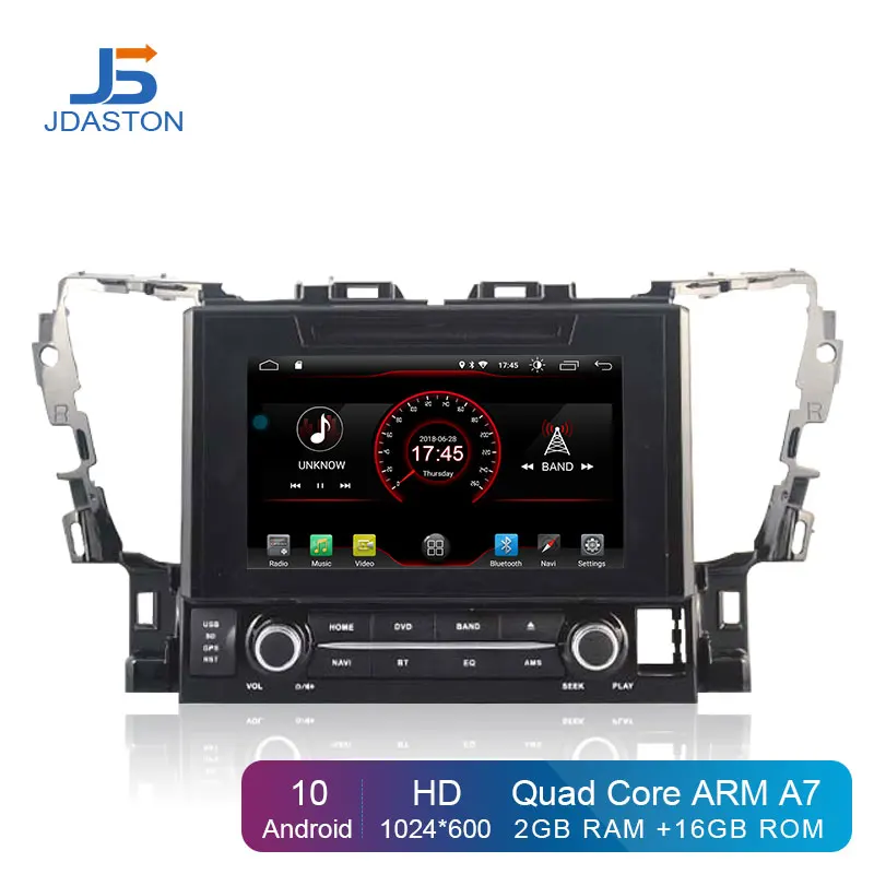 Автомобильный DVD плеер JDASTON Android 10 0 для Toyota Alphard Vellfire 30 series 2015 2 Din радио GPS навигация