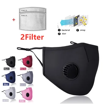 

Cotton Mask Anti Dust Air Pollution Breath Valve Activated Carbon Filter PM2.5 Mouth Mask Protective Reusable Face Masks