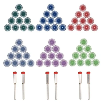 

66Pcs Radial Bristle Disc Abrasive Brush Kit (1/8 Inch Shank ) for Rotary Tool Mixed Grit 80 120 220 400 600 1000