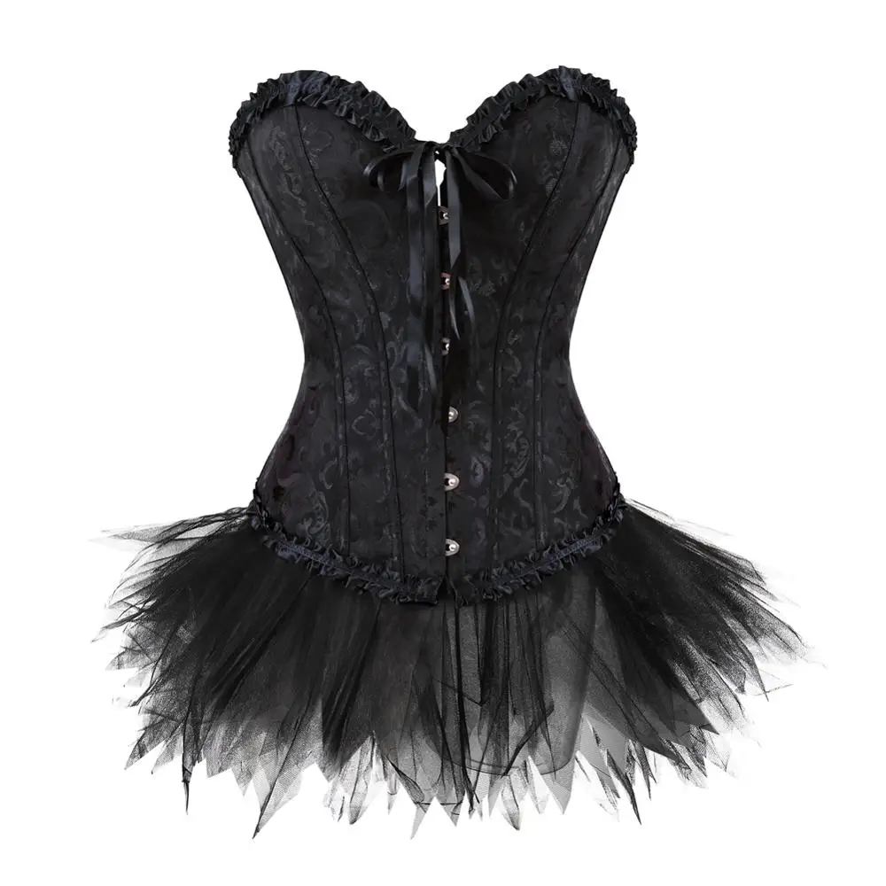 Corset Skirts Tutu For Women Party Bustier Overbust Corset Dress