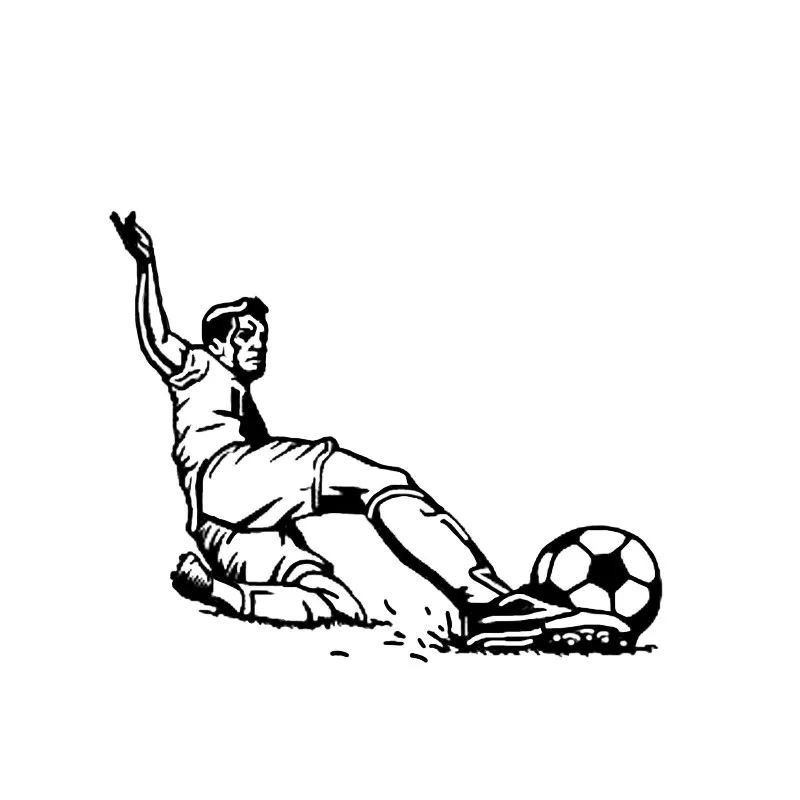 

Interesting Football Car Sticker Vinyl Accessories Car Window Decal PVC 14cm X 12cm for VAN RV SUV Car Stickers Waterproof