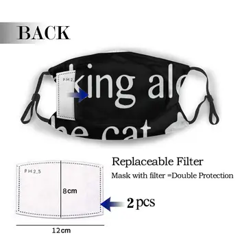 

protective mask with filter It's Not Really Drinking Alone If The Cat Is Home anti dust PM2.5 reuse adult teen child girl