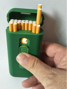 

USB Lighter cigarette case for 20 cigarettes pack for 100mm long 5mm diameter cigarettes