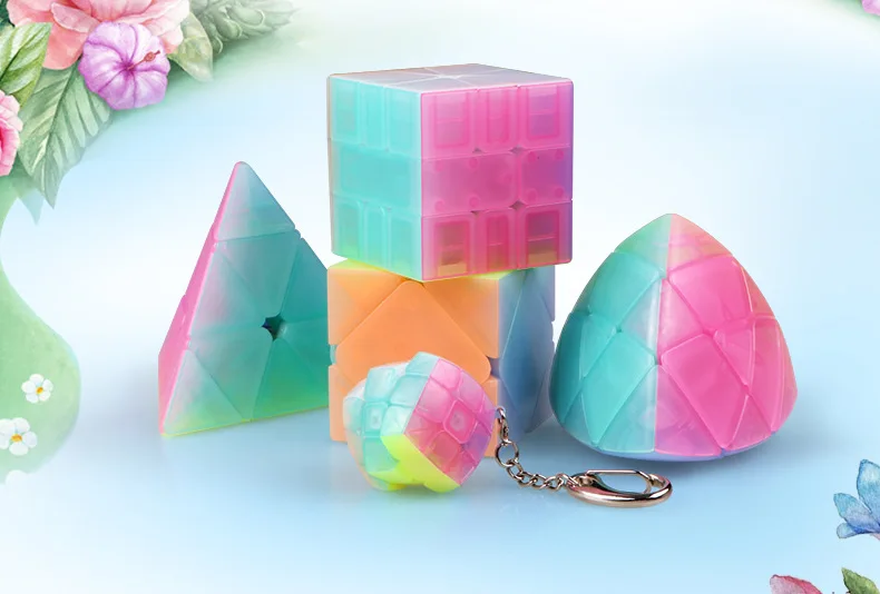 [XMD Rubik's Cube Summary] [полный набор желейных цветов] 2345-заказ рисовых пельменей в форме пирамиды прозрачный
