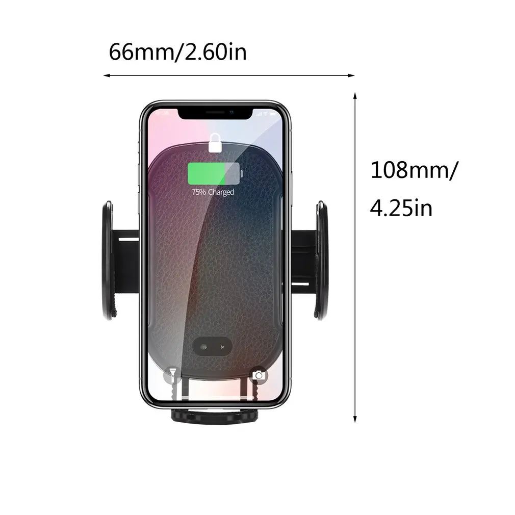 Новое инфракрасное Индукционное QI Беспроводное зарядное устройство полностью автоматический интеллектуальный датчик Автомобильный держатель Подставка gps держатель для телефона кронштейн
