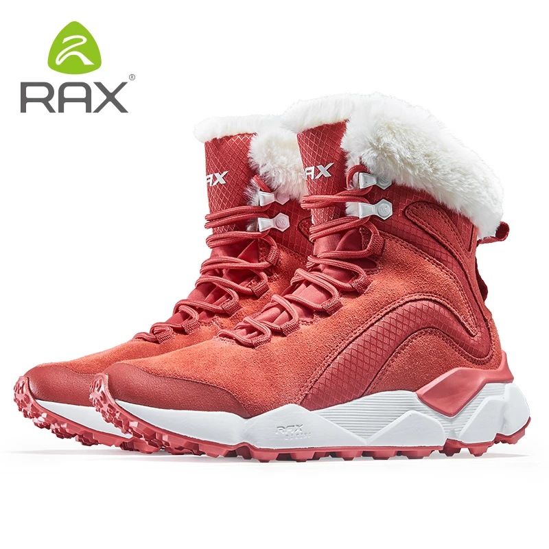 RAX women's Winter Hiking Boots Mountain Trekking Anti-slip Shoes Breathable Comfortable Soft Mountain snow Shoes snow boots