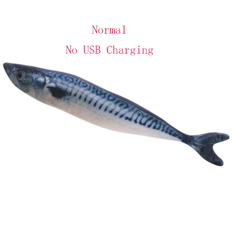 30CM Cat Toy Fish USB Electric Charging Simulation Dancing Jumping Moving Floppy Fish Cat Toy Electronic Fish For Cats Toys 