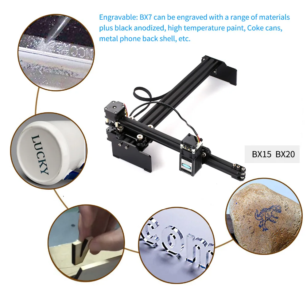 20 Вт Профессиональный мини настольный лазерный гравер гравировальный резак портативный DIY принтер для дерева, пластика, бамбука, кожи