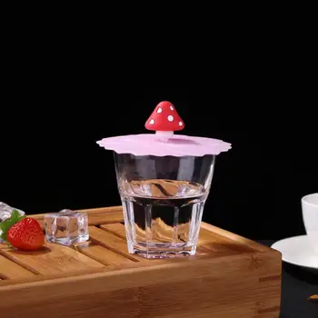 

Practical Silicone Leakproof Cup Lids Heat Resistant Reusable Sealed Cover Cute Food-grade Dustproof Tea Cup for Christmas Gifts