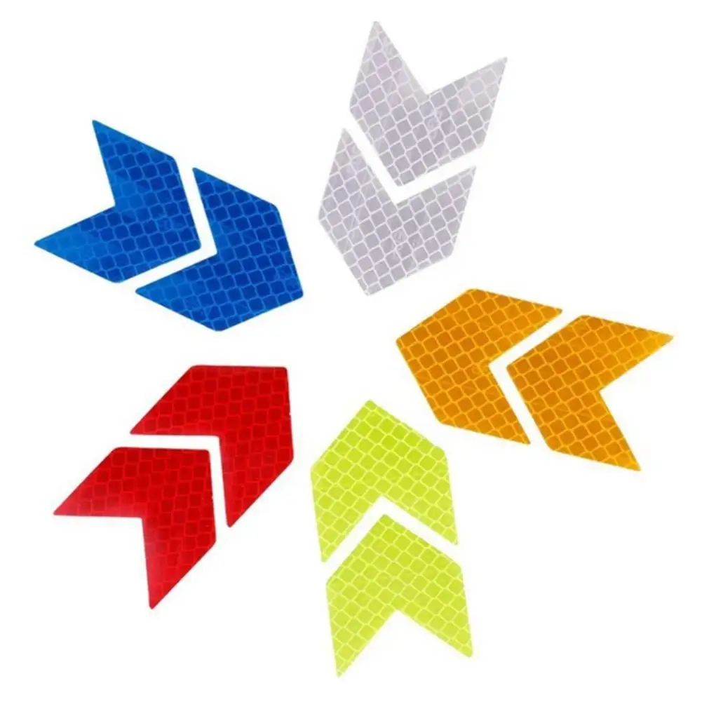 10pcs Arrow Shaped Reflective Stickers Strong Car Reflective Tape Night