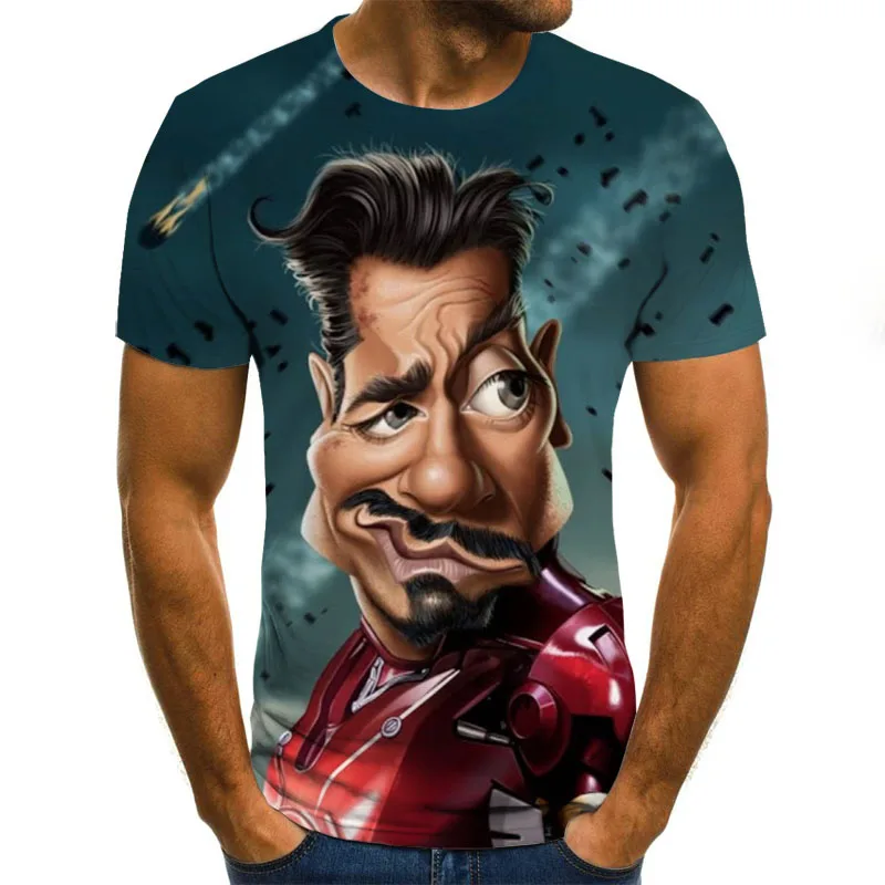 

2021 New Arrivals Mens 3d anime T-shirt Print Quick Dry Summer Tops Tshirts Short sleeve funny shirt