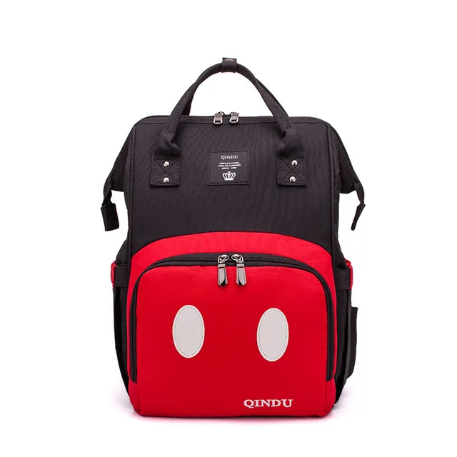 Сумка-рюкзак для мамы, Большая вместительная сумка для коляски, многофункциональная водонепроницаемая сумка для путешествий, сумки для подгузников для ухода за ребенком - Цвет: Mickey 2dot