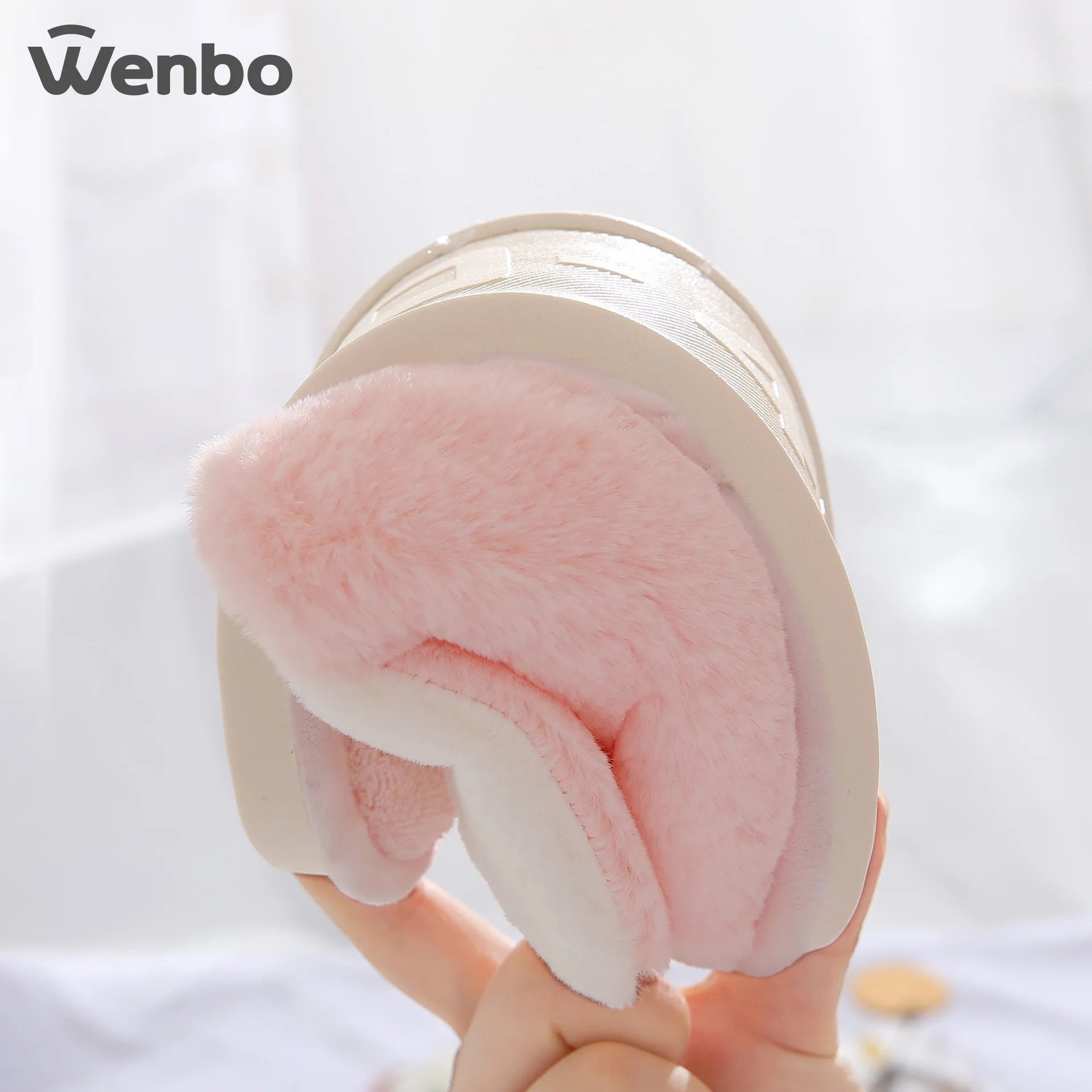 2358 Long Rabbit Ears Carrot WOMEN'S Slippers Autumn And Winter Thick Bottomed Household Cotton Slippers Plush Cute Shoes Anti-s
