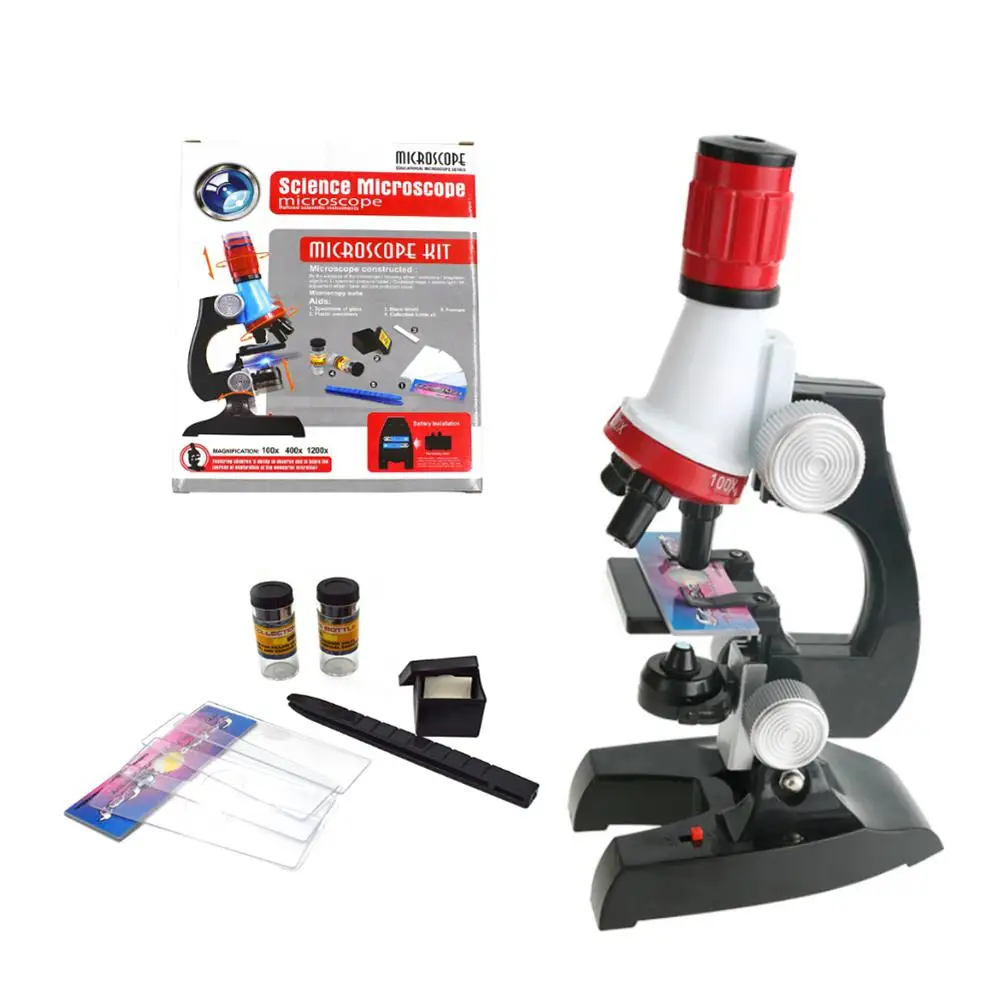  1200 Times Science Toy Children Biology Science Microscope Science Experiment Teaching Aid Set - 4000229347440