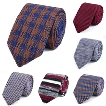 Модный вязаный тонкий галстук, 6 см, черный, белый, красный, в полоску, Цветочный, для отдыха, для шеи, галстук для мужчин, деловой, Свадебный, узкий галстук, Accossies